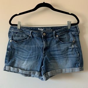 Mid-Rise Midi Jean Shorts